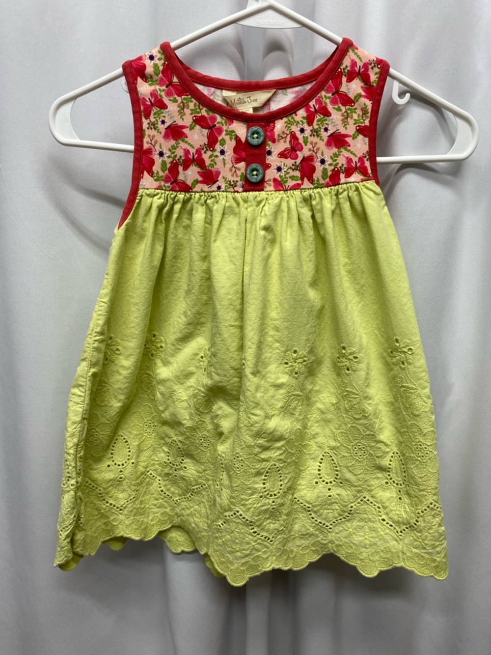 Matilda Jane girls 8 tunic top shirt butterfly summer prairie cottagecore